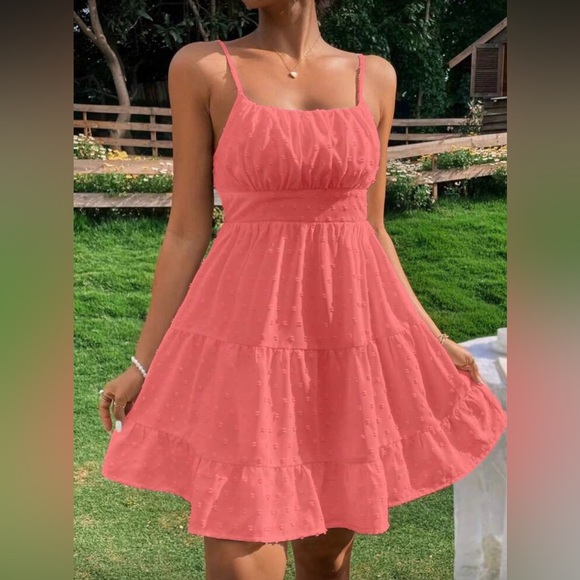 Coral Pink Sundress - Picture 1 of 9